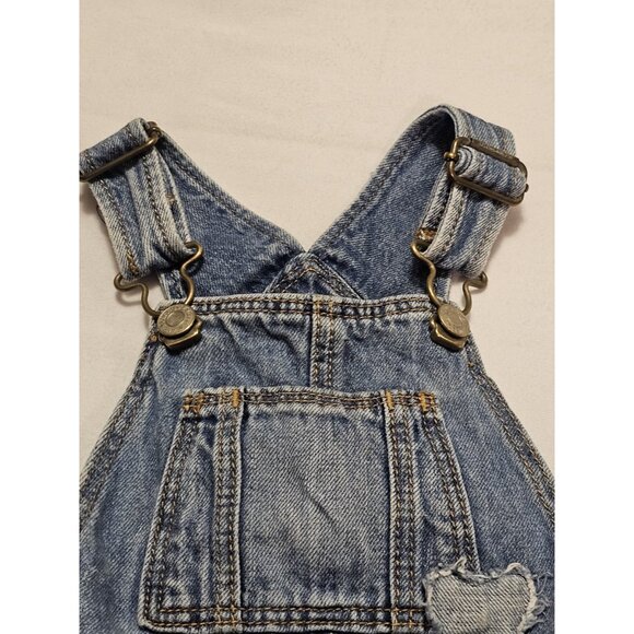 Baby Gap Denim Jean Shortalls Overall Shorts 12-18mo Summer Spring Beach - Picture 3 of 7